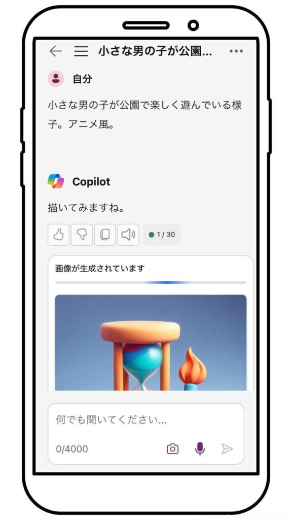 AI、イラスト、画像生成、Copilot、プロンプト、親子